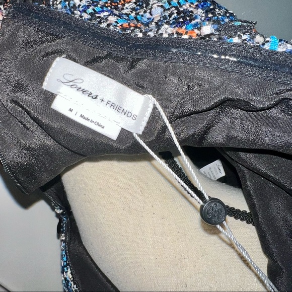 Lovers + Friends Blue Multi Luna Mini Dress | Size M - Picture 5 of 14